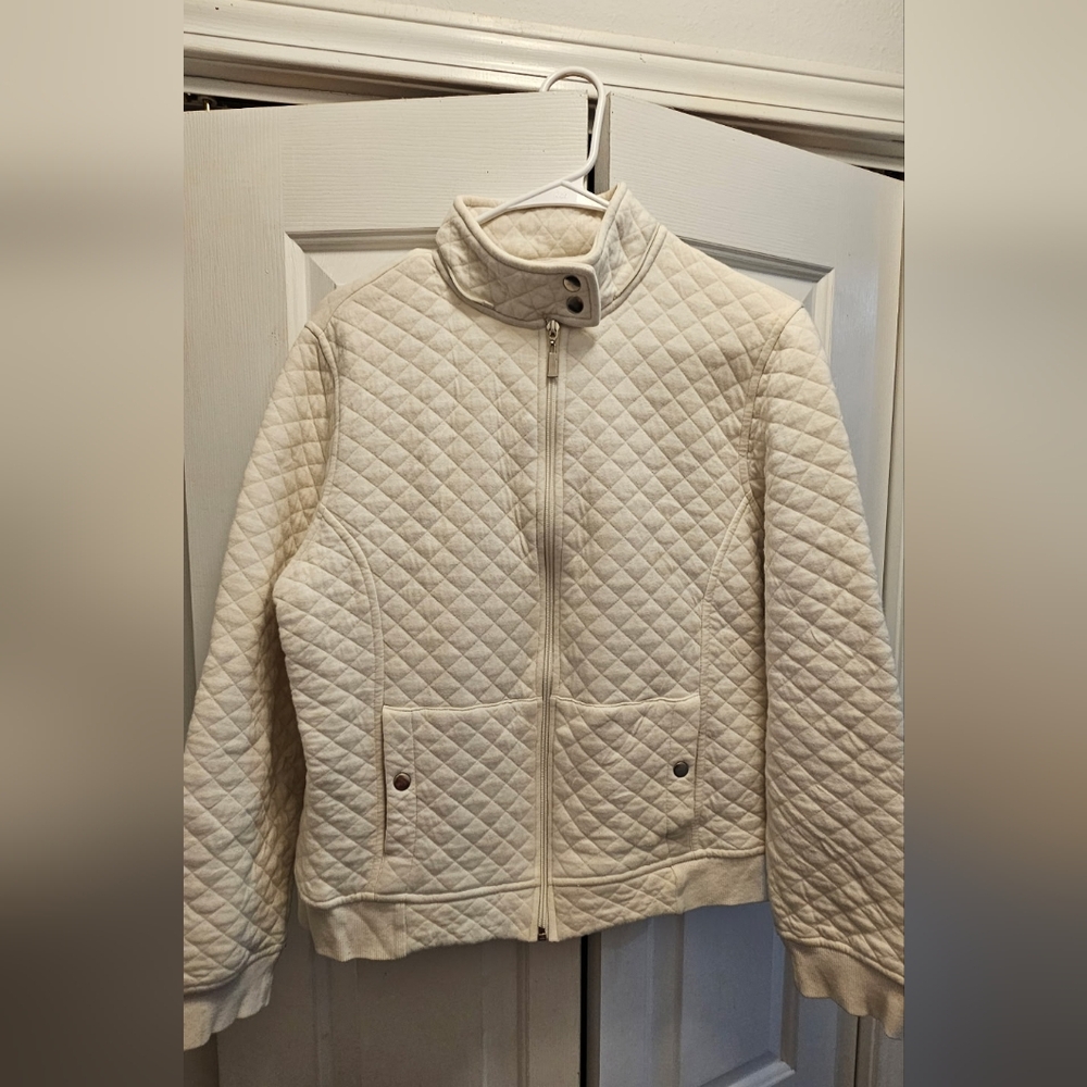 Style & Co. Women's Quilted Ivory Puffer Jacket